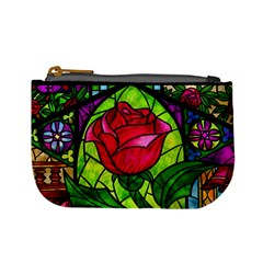 Stained Glass Rose Coin Change Purse