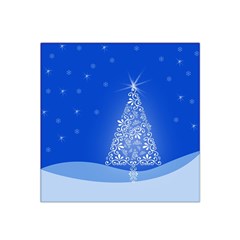 Blue White Christmas Tree Satin Bandana Scarf by yoursparklingshop