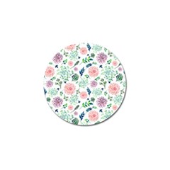 Hand Painted Spring Flourishes Flowers Pattern Golf Ball Marker (4 Pack) by TastefulDesigns