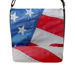 Folded American Flag Flap Messenger Bag (l)  by StuffOrSomething