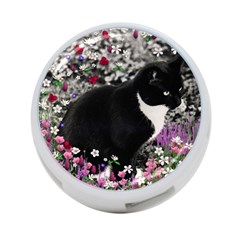 Freckles In Flowers Ii, Black White Tux Cat 4-port Usb Hub (two Sides)  by DianeClancy