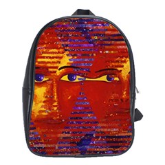 Conundrum Iii, Abstract Purple & Orange Goddess School Bags(large)  by DianeClancy