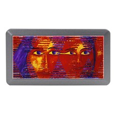 Conundrum Iii, Abstract Purple & Orange Goddess Memory Card Reader (mini) by DianeClancy