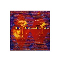 Conundrum Iii, Abstract Purple & Orange Goddess Satin Bandana Scarf by DianeClancy