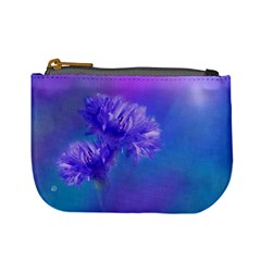 Purple Cornflower Floral  Mini Coin Purses by yoursparklingshop