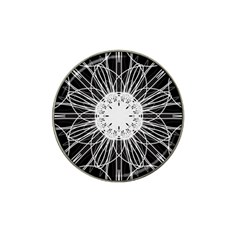 Black And White Flower Mandala Art Kaleidoscope Hat Clip Ball Marker (10 Pack) by yoursparklingshop