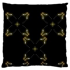 Festive Black Golden Lights  Large Cushion Case (two Sides) by yoursparklingshop