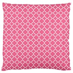 Soft pink quatrefoil pattern Standard Flano Cushion Case (One Side)