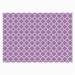 Lilac Purple Quatrefoil Pattern Large Glasses Cloth (2 Sides) by Zandiepants