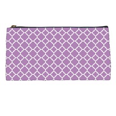 Lilac Purple Quatrefoil Pattern Pencil Case by Zandiepants