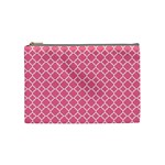 Soft Pink Quatrefoil Pattern Cosmetic Bag (Medium)