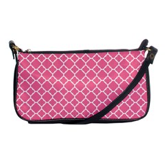 Soft Pink Quatrefoil Pattern Shoulder Clutch Bag by Zandiepants