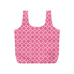 Soft Pink Quatrefoil Pattern Full Print Recycle Bag (S)