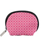 Soft Pink Quatrefoil Pattern Accessory Pouch (Small)