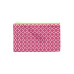 Soft Pink Quatrefoil Pattern Cosmetic Bag (XS)
