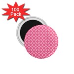 Soft pink quatrefoil pattern 1.75  Magnet (100 pack) 