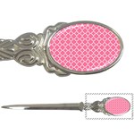 Soft pink quatrefoil pattern Letter Opener