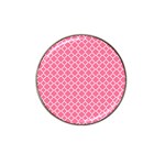 Soft pink quatrefoil pattern Hat Clip Ball Marker (4 pack)