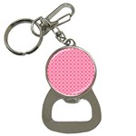 Soft pink quatrefoil pattern Bottle Opener Key Chain