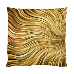 Chic Festive Gold Brown Glitter Stripes Standard Cushion Case (two Sides) by yoursparklingshop