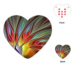 Fractal Bird Of Paradise Playing Cards (heart) by WolfepawFractals