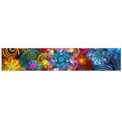 Spirals And Curlicues Flano Scarf (large)  by WolfepawFractals