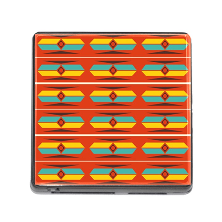 Shapes in retro colors pattern                        			Memory Card Reader (Square)