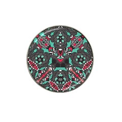 Petals In Dark & Pink, Bold Flower Design Hat Clip Ball Marker (10 Pack) by Zandiepants