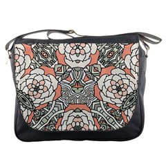 Petals In Vintage Pink, Bold Flower Design Messenger Bag by Zandiepants