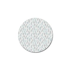 Whimsical Feather Pattern Dusk Blue Golf Ball Marker (4 Pack) by Zandiepants