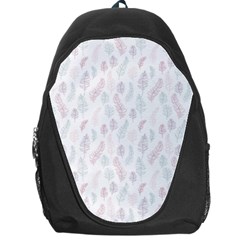 Whimsical Feather Pattern, Soft Colors, Backpack Bag by Zandiepants