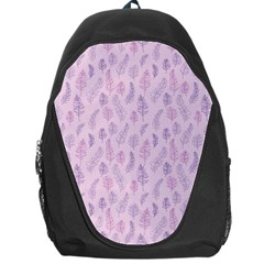 Whimsical Feather Pattern, Pink & Purple, Backpack Bag by Zandiepants