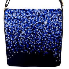 Blue Glitter Rain Flap Messenger Bag (s) by KirstenStar