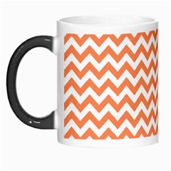 Tangerine Orange & White Zigzag Pattern Morph Mug by Zandiepants