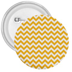 Sunny Yellow & White Zigzag Pattern 3  Button