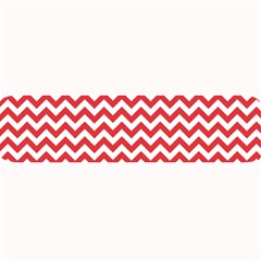 Poppy Red & White Zigzag Pattern Large Bar Mat by Zandiepants