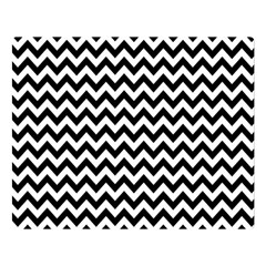 Black & White Zigzag Pattern Double Sided Flano Blanket (large) by Zandiepants