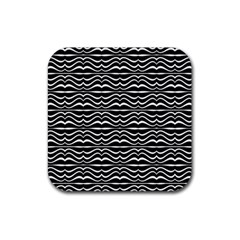 Modern Zebra Pattern Rubber Coaster (square) 