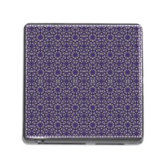 Stylized Floral Check Memory Card Reader (square) by dflcprints