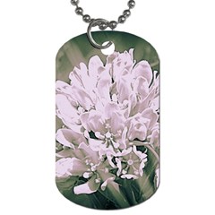 White Flower Dog Tag (two Sides) by uniquedesignsbycassie