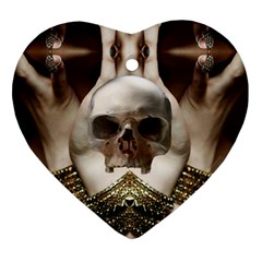 Skull Magic Heart Ornament (2 Sides) by icarusismartdesigns