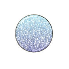 Blue Ombre Feather Pattern, White, Hat Clip Ball Marker (10 Pack) by Zandiepants