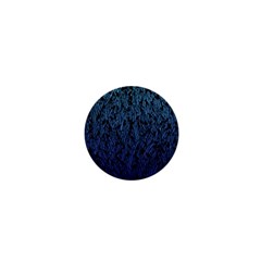 Blue Ombre Feather Pattern, Black, 1  Mini Button by Zandiepants