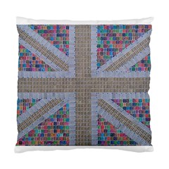 Multicoloured Union Jack Standard Cushion Case (two Sides) by cocksoupart