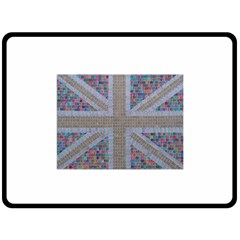 Multicoloured Union Jack Double Sided Fleece Blanket (large)  by cocksoupart