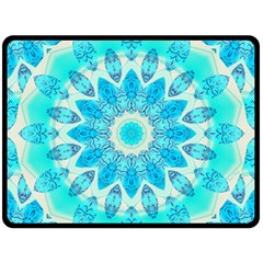 Blue Ice Goddess, Abstract Crystals Of Love Fleece Blanket (large) 