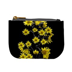 Sunflowers Over Black Mini Coin Purses by dflcprints
