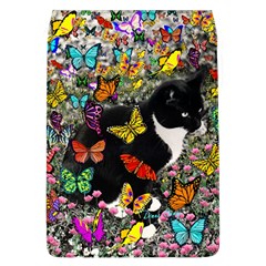 Freckles In Butterflies I, Black White Tux Cat Flap Covers (l)  by DianeClancy