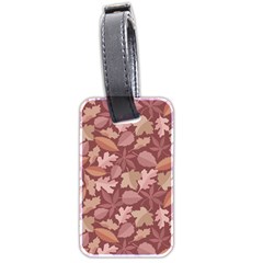 Marsala Leaves Pattern Luggage Tags (two Sides) by sifis
