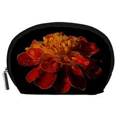 Marigold On Black Accessory Pouches (large) 